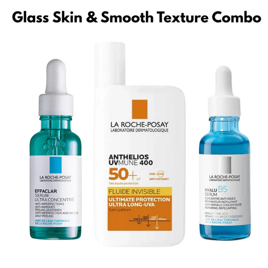 Glass Skin & Smooth Texture Combo – 3-Step Routine for Clear, Plump & Radiant Skin by La Roche-Posay